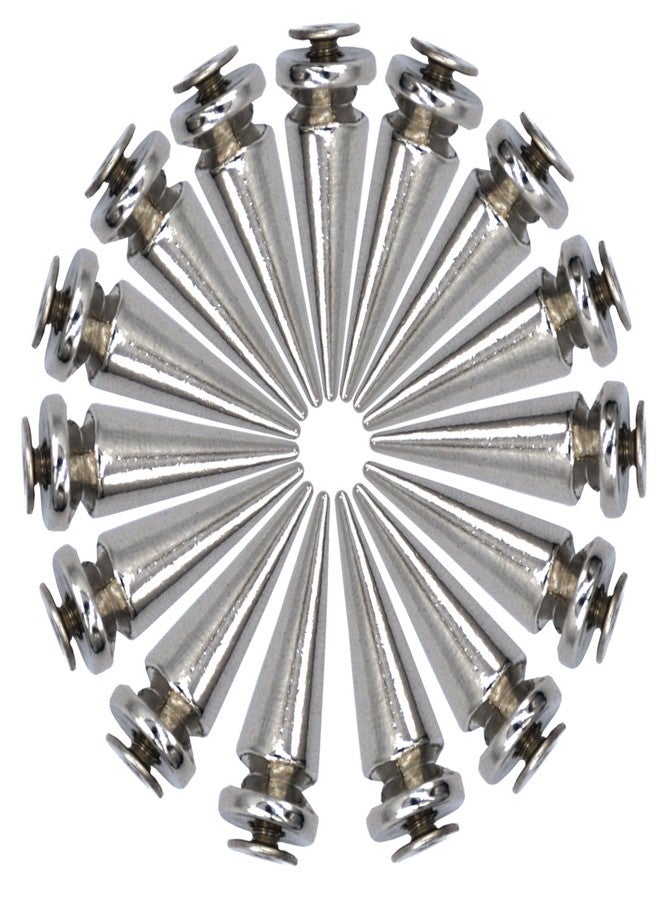 مسامير معدنية كبيرة بأحجام 25 مم، 10/20/30/50 مجموعة، مسامير تثبيت خلفية لولبية لأعمال الجلد اليدوية (50 مجموعة) - Image 2